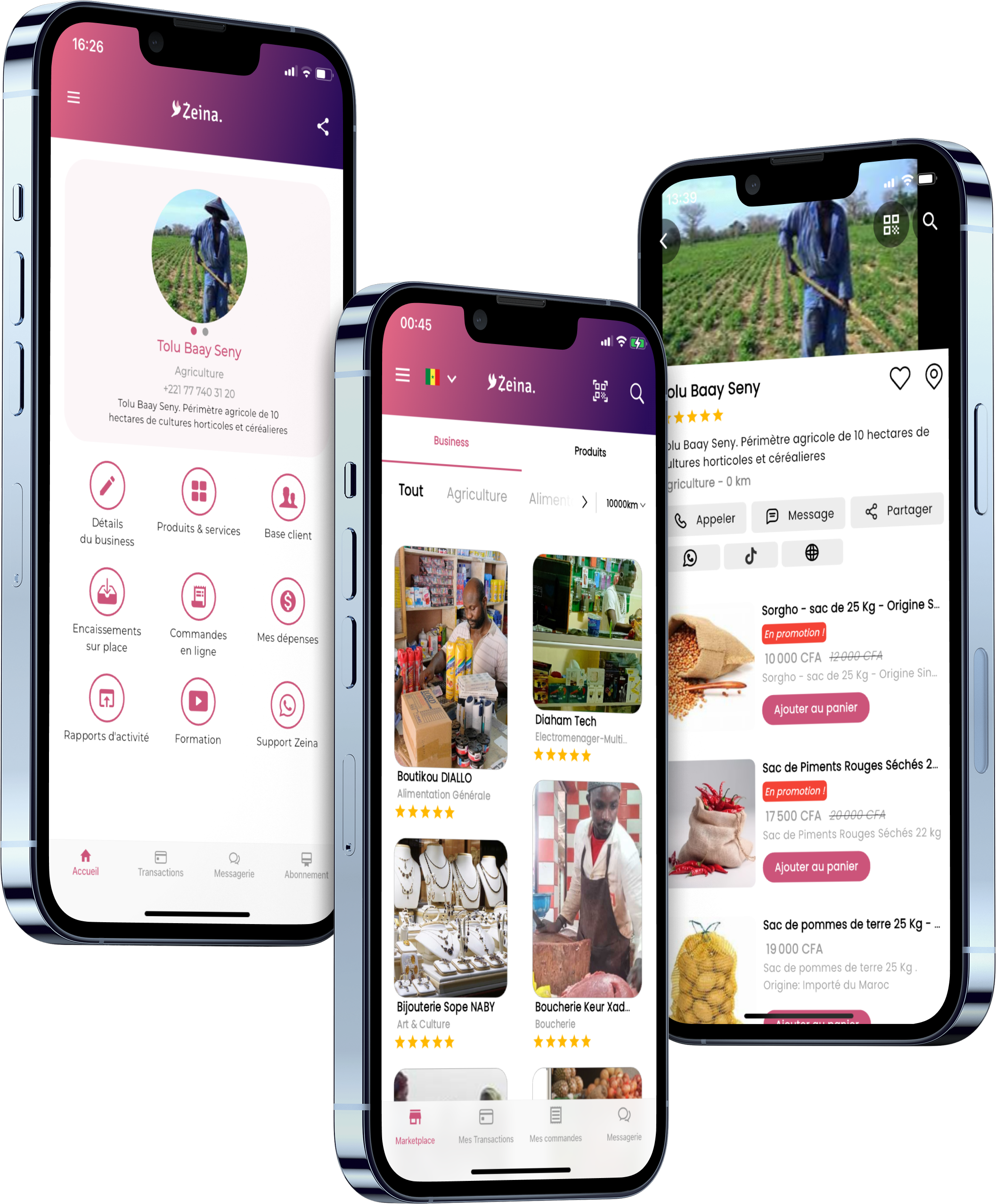 Zeina App Interface